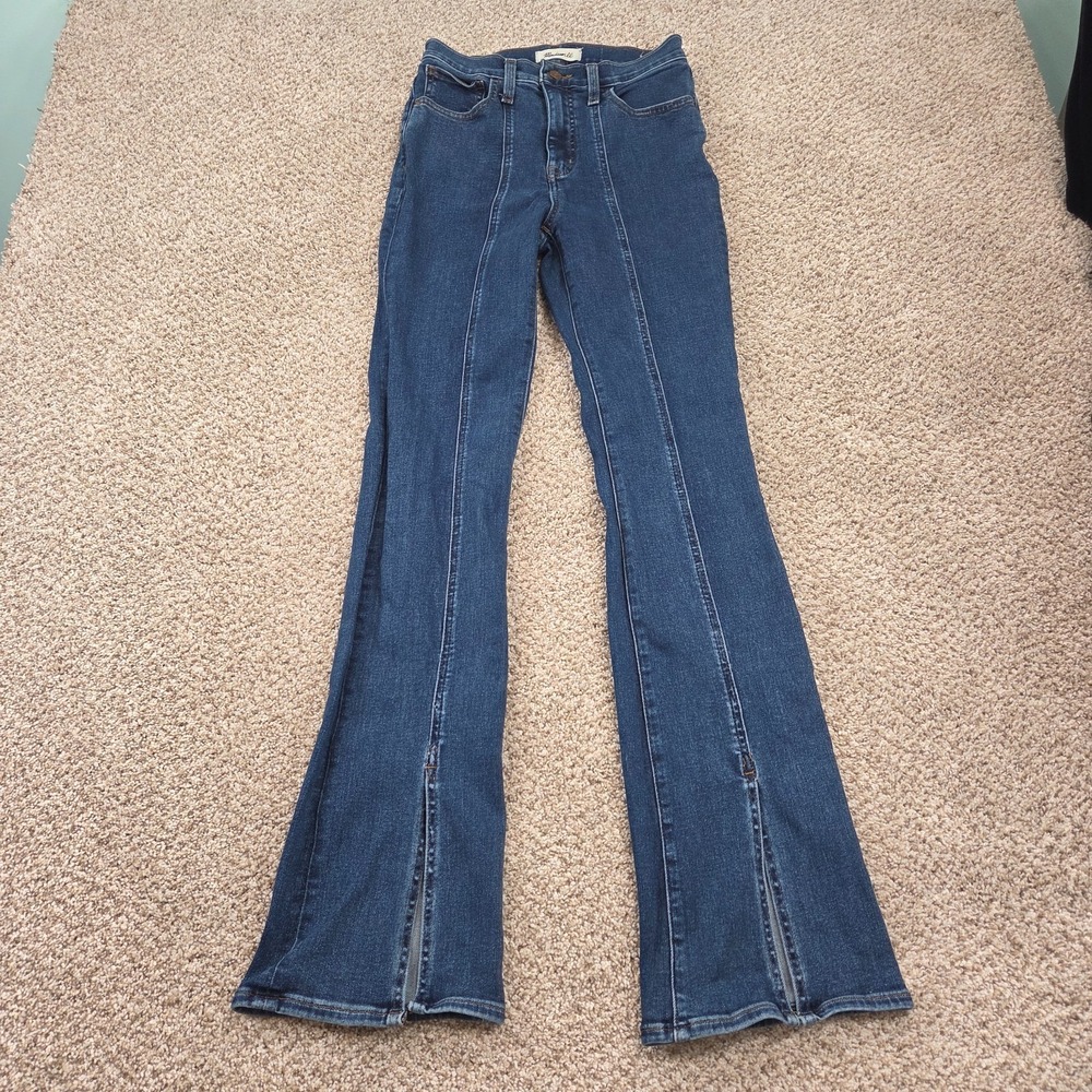 Madewell Jeans Road Tripper Skinny Flare Woman's High Rise Dark Wash Size 26